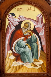 Saint Elias icon. Cathedral, Harissa, 2022 by Artist Unknown