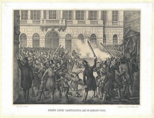 Scene at Country Home on 13th March 1848 by Artist Unknown