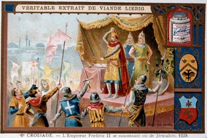 Sixth Crusade - Emperor Frederick II Crowning King of Jerusalem by Artist Unknown