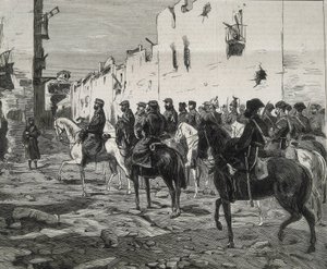 Spain. The First Republic (1873-1874). Canton of Cartagena. General Jose Lopez Dominguez in Cartagena after the capitulation of the cantonalists. Image published in 