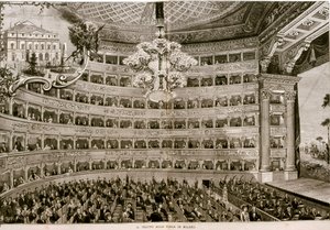 Teatro alla Scala in Milan, c 1880 by Artist Unknown