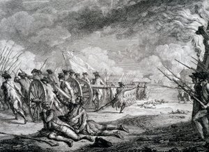 Battle of Lexington, Massachusetts - French Depiction by Artist Unknown
