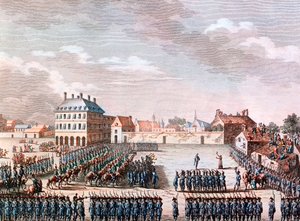 War of Vendee: shooting of Francois Athanase De Charette de la Contrie, General in Chief of the Vendean Armies, March 29 by Artist Unknown