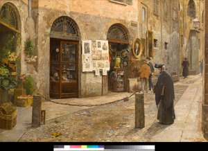 View of Via San Bernardino in Milan (1912) by Arturo Ferrari
