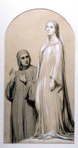 Dante and Beatrice by Ary Scheffer