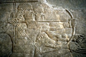 King Ashurnasirpal II During a Royal Lion Hunt, 650-620 BC