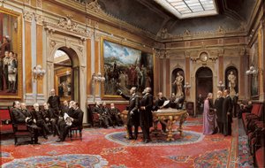 Conference Hall of the Senate in March 1904 by Asterio Mañanós Martínez
