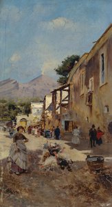 Woman with Turkeys by Attillo Pratella