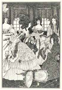 The Battle of the Beaux and the Belles by Aubrey (after) Beardsley