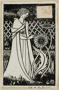 Decorative Study: Woman with Sunflowers
