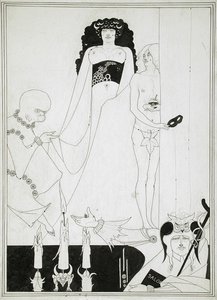Enter Herodias (Illustration for Salome by Oscar Wilde) by Aubrey Beardsley