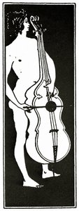 The Man with the Cello, c.1894 by Aubrey Beardsley