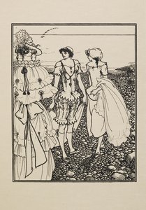 On Dieppe Beach (The Bathers), from a Book of Fifty Drawings by Aubrey Beardsley