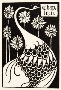 Peacock, Chapter Heading by Aubrey Beardsley