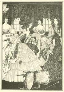 The Battle of the Beaux and the Belles by Aubrey Beardsley