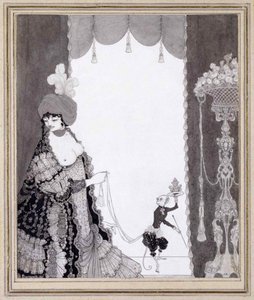 The Lady with the Monkey by Aubrey Beardsley