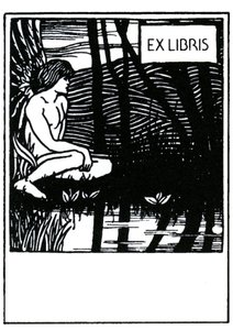 Vignette ex libris by Aubrey Beardsley by Aubrey Beardsley