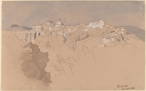 Ariccia Seen from across a Valley by August Christian Geist