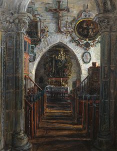Interior, Dale church, Luster by August Eiebakke