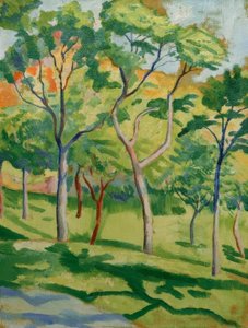 Trees in the Meadow by August Macke