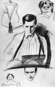 Franz Marc, Portrait / Drawing Macke