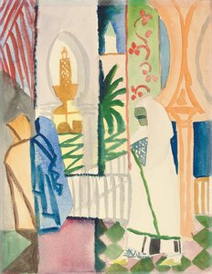 In the Temple Hall, 1914 by August Macke