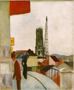 Cathedral of Freiburg in Switzerland by August Macke