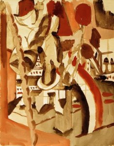 Girl in Front of a City