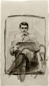 Self-Portrait, Drawing by August Macke