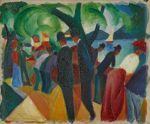Walk on the Bridge by August Macke