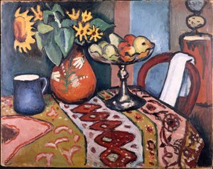 Still Life with Sunflowers II by August Macke