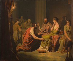 Odysseus before Alcinous, King of the Phaeacians by August Malmström