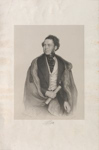 Portrait of the Composer and Conductor Gottfried von Preyer, 1845 by August Prinzhofer