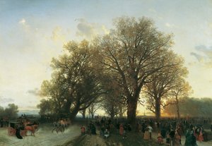 On the Way Home from the World Exhibition in the Vienna Prater 1873 by August Schaeffer von Wienwald
