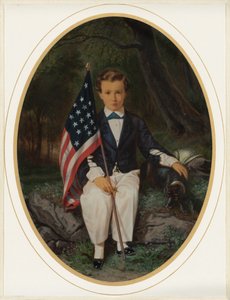 Portrait of a Boy Holding a Flag, 1859