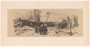 Soldiers on a Horse Cart During the Franco-Prussian War by Auguste Andre Lancon