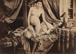 Nude Standing by Bed by Auguste Belloc