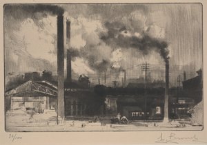 At the Creusot Works - the Steel Mills by Auguste Brouet