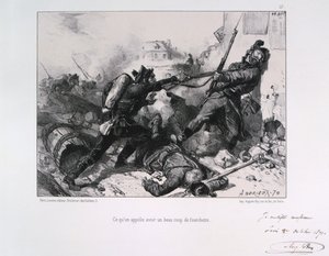 Hand-to-Hand Fighting, Siege of Paris, Franco-Prussian War, 1870-1871 by Auguste Bry