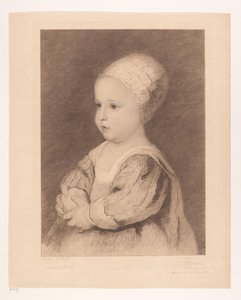 Portrait of an Unknown Child by Auguste Danse (signed by artist)