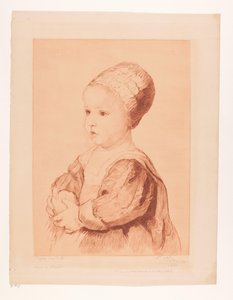 Portrait of an Unknown Child by Auguste Danse (signed by artist)
