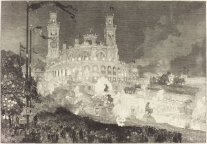 14th July. Illumination of the Trocadéro Palace by Auguste Lepere