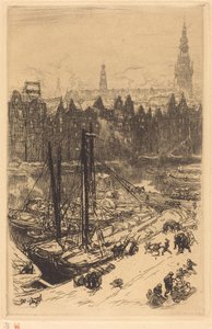 Amsterdam Seen from Victoria Hotel by Auguste Lepere