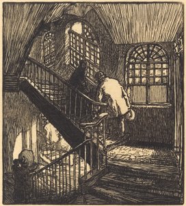 Escalier de la maison ou etait le Chateau Rouge, published 1901 by Auguste Lepere
