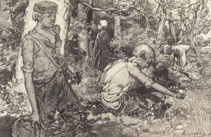 Gathering of May-lily, 1908 by Auguste Lepere