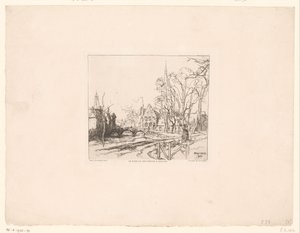 View of the Bridge at the Beguinage in Bruges by Auguste Lepere