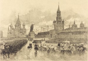 The Coronation of the Tsar. The Imperial Procession Crosses the Royal Square, 1883 by Auguste Lepere
