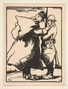 General Joffre Decorates, from The War of 1914, First Series, No. 12 by Auguste Lepere