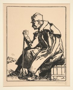 The King of Serbia, from The War of 1914, first series, no.4 by Auguste Lepere