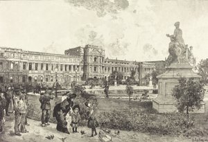 The Ruins of the Palais des Tuilleries before their Demolition by Auguste Lepere